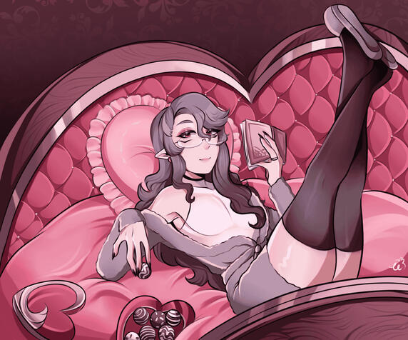 Full body, complex bg